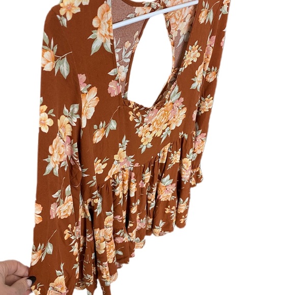 American eagle newer tag floral baby doll blouse size XS - Picture 3 of 8